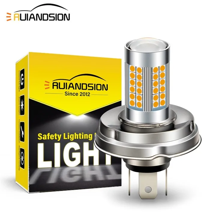 Ruiandsion Best Led Headlight Bulb For Motorcycle Factory 10-30V Yellow